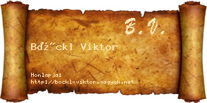 Böckl Viktor névjegykártya